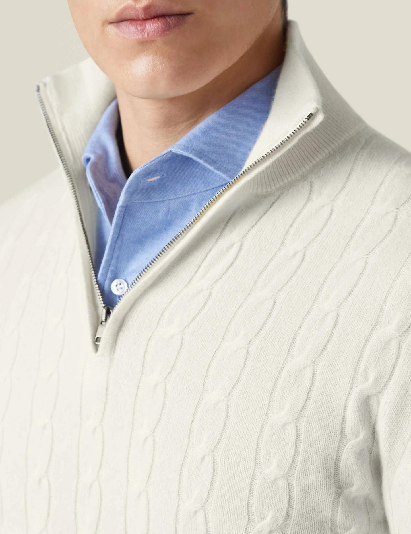 Dawson | Men's Quarter Zip Cable Knit Sweater - Image 10