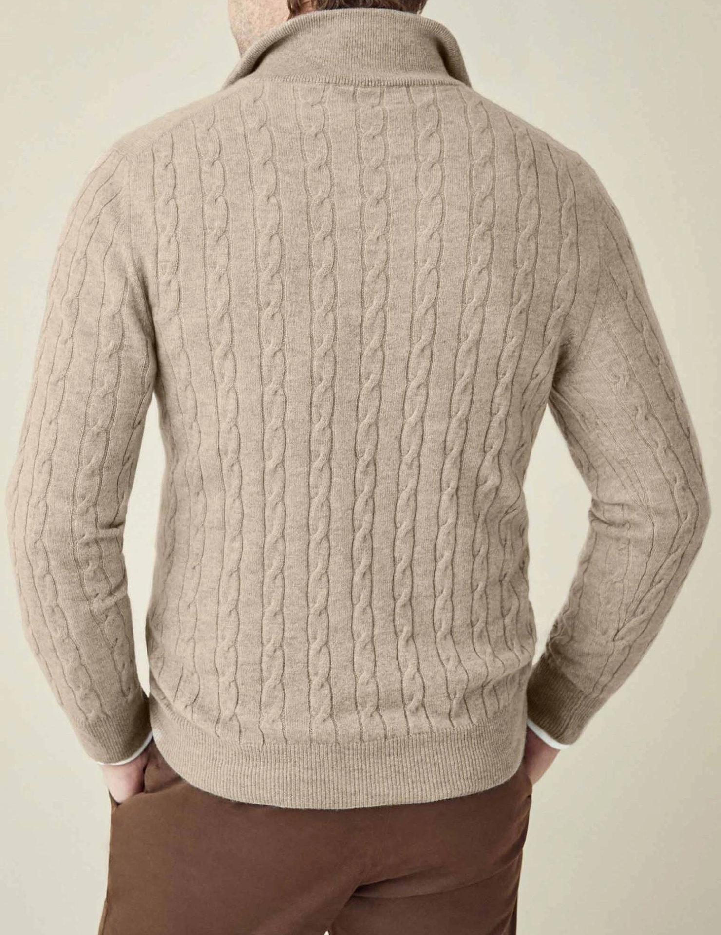 Dawson | Men's Quarter Zip Cable Knit Sweater - Image 13