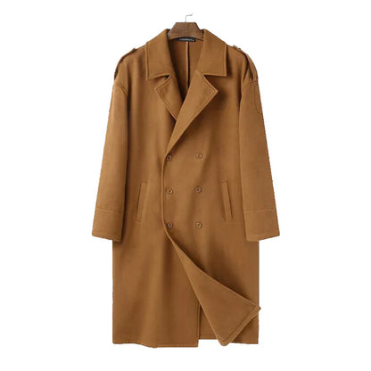 Preston | Men's Double-Breasted Long Coat - Image 4