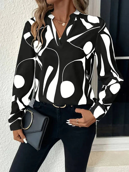 Stella | Women's Long Sleeve Printed Blouse - Image 5