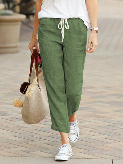Brianna | Women's Linen Trousers – Comfortable Relaxed Fit – Full Length Casual Pants - Image 5