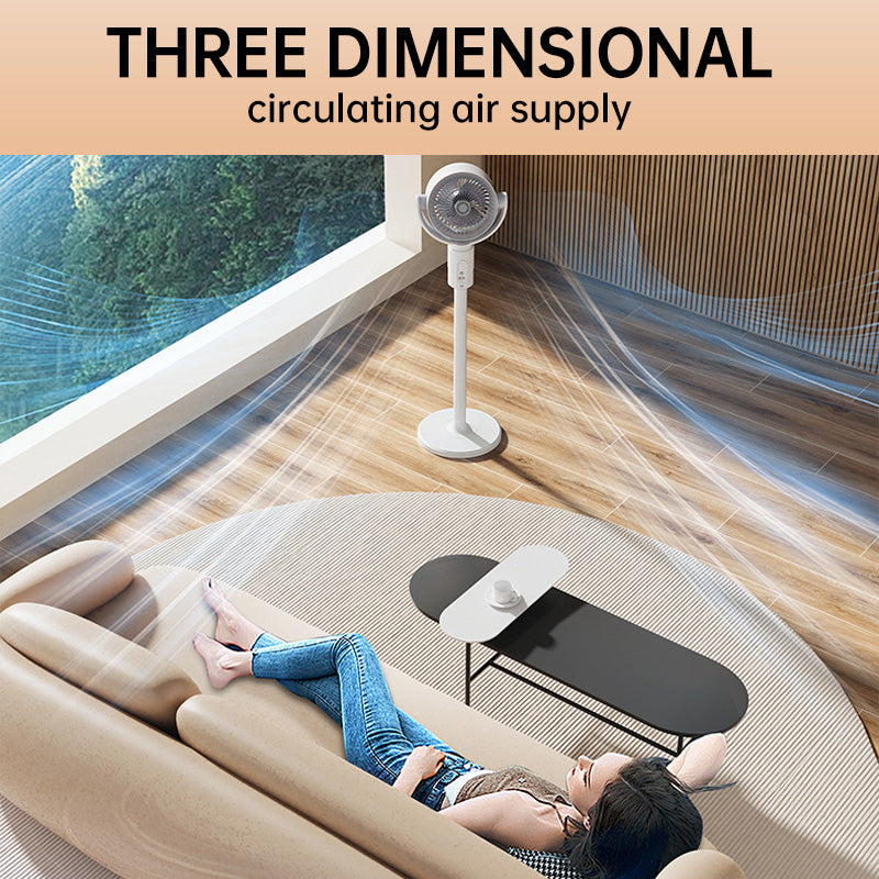 Adjustable Height Stand Fan with Remote Control & Timer