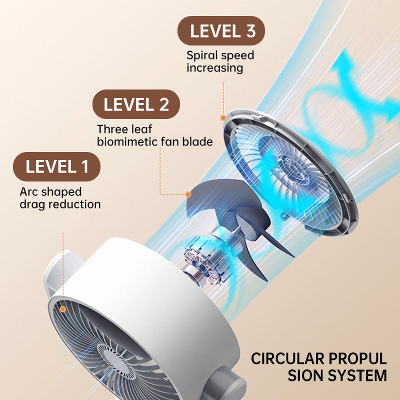 Adjustable Height Stand Fan with Remote Control & Timer