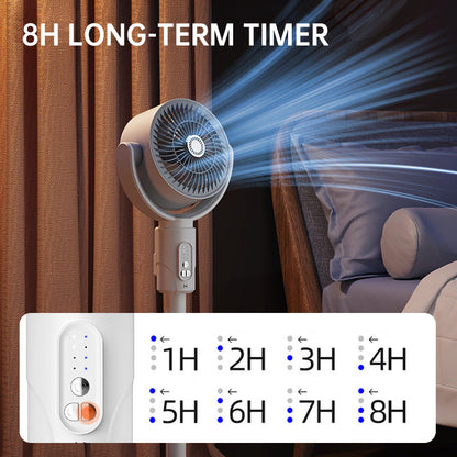 Adjustable Height Stand Fan with Remote Control & Timer