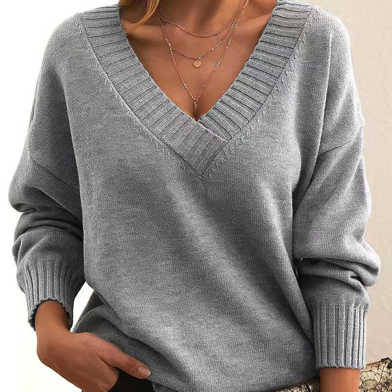 Erin | Women's Oversized V-Neck Sweater - Image 6