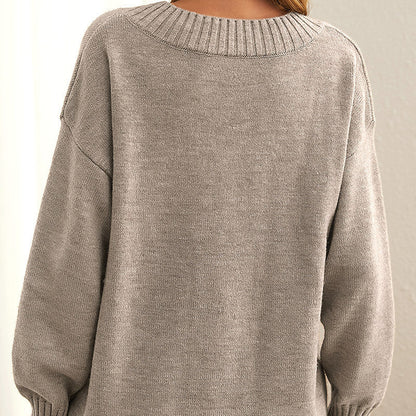 Erin | Women's Oversized V-Neck Sweater - Image 4