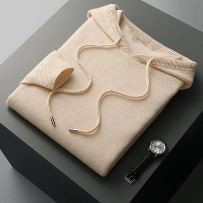 Theo | Men's Drawstring Knit Hoodie Sweater - Image 3