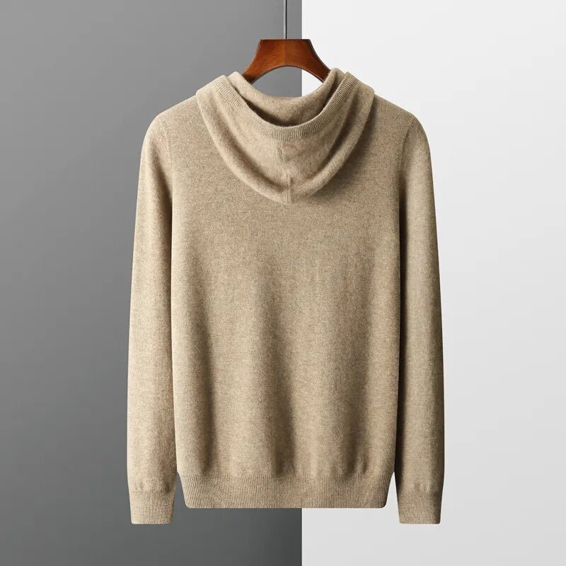 Theo | Men's Drawstring Knit Hoodie Sweater - Image 2