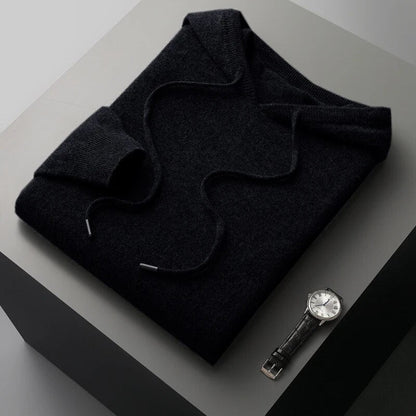 Theo | Men's Drawstring Knit Hoodie Sweater - Image 4