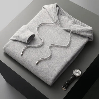 Theo | Men's Drawstring Knit Hoodie Sweater - Image 7