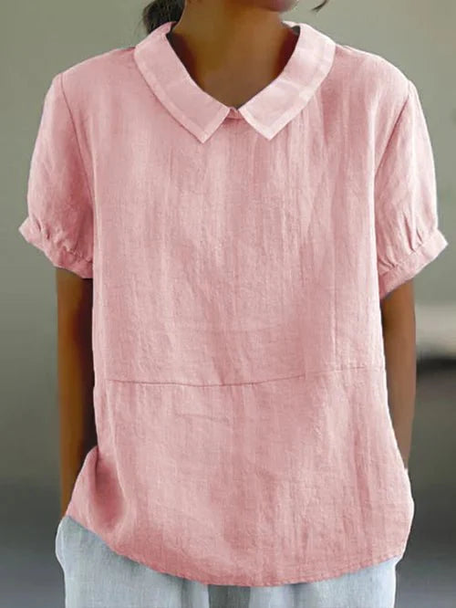 Image of Anne | Women's Peter Pan Collar Relaxed Fit Blouse