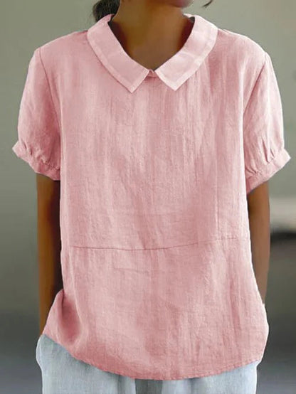 Image of Anne | Women's Peter Pan Collar Relaxed Fit Blouse