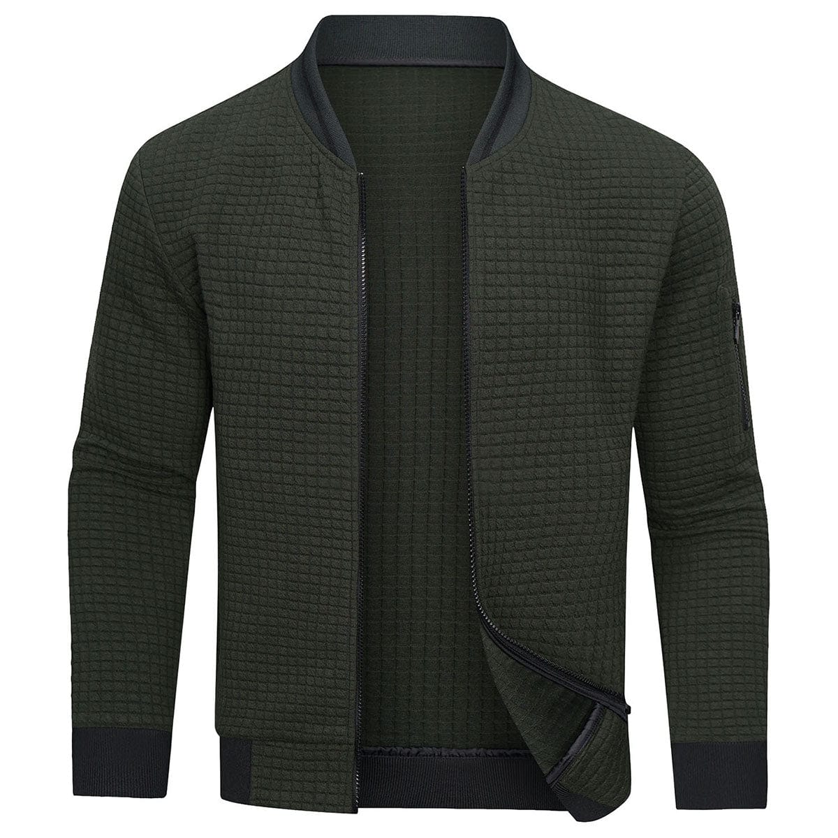 Darrell | Men's Quilted Zip-Up Bomber Jacket - Image 2
