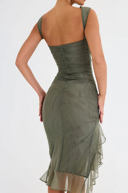 Maureen | Elegant Charlotte Ruffle Midi Dress for All Occasions - Image 18
