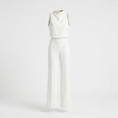 Image of Ava | Women's High Neck Sleeveless Two-Piece Pant Set