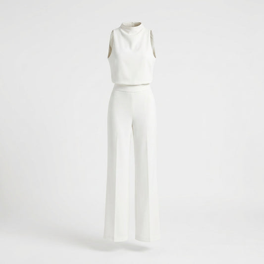 Image of Ava | Women's High Neck Sleeveless Two-Piece Pant Set