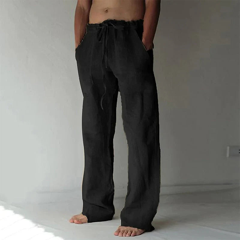 Jay | Men's Stylish Comfortable Baggy Linen Pants - Image 4