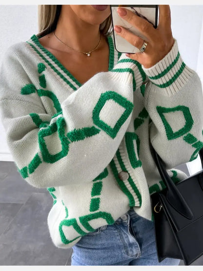 Eliza | Women's V-Neck Button-Front Cardigan - Image 6