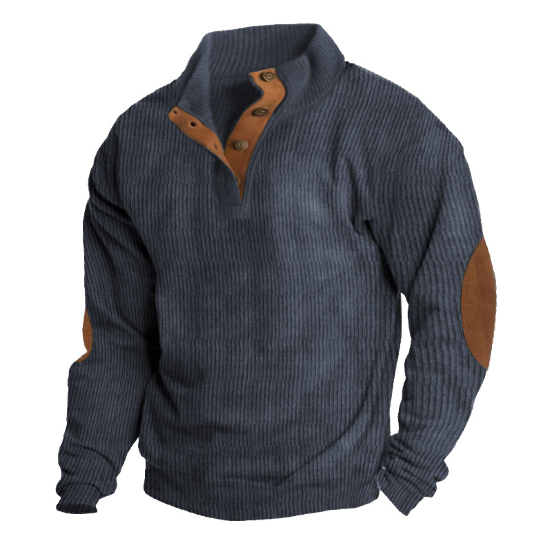 Dave | Men's Half Button Pullover Sweater - Image 4