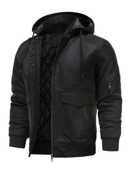 Kyle | Men's Hooded Bomber Jacket - Image 7