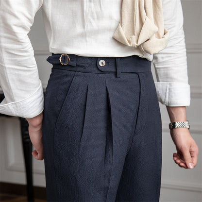 Irving | Men's Pleated Cropped Pants - Image 3