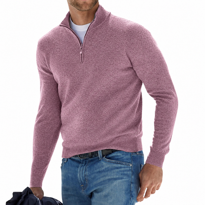 Barry | Men's Quarter Zip Sweater - Image 1
