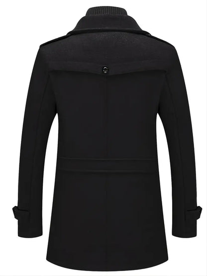 Hugh | Men's Double Breasted Pea Coat - Image 2