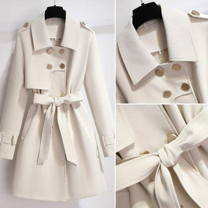 Michelle | Women's Belted Double-Breasted Coat - Image 3