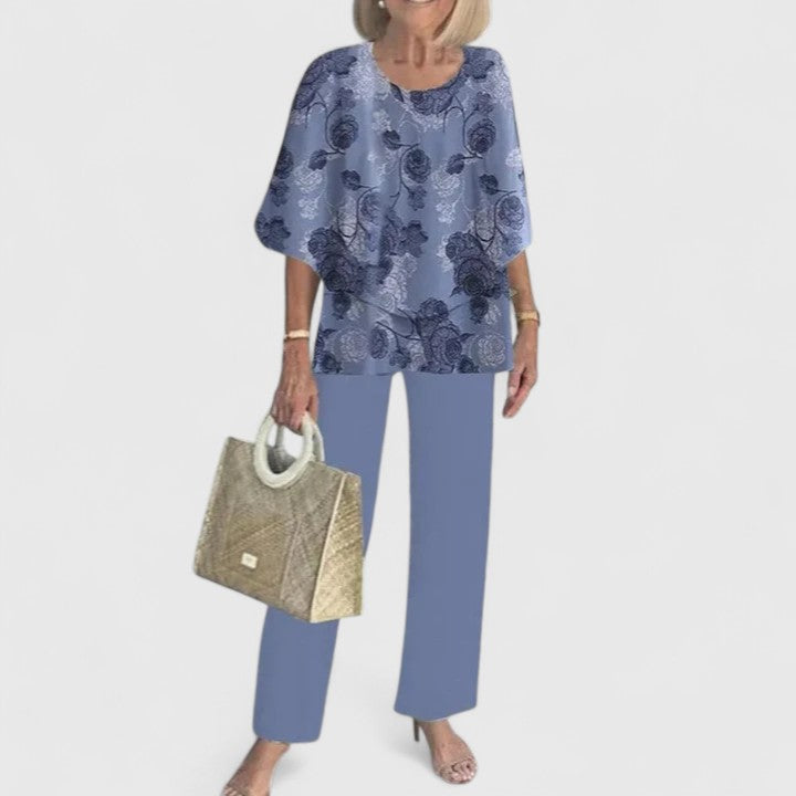 Image of Bella | Women's Relaxed Fit Two-Piece Pant Set
