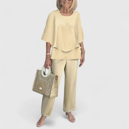 Image of Bella | Women's Relaxed Fit Two-Piece Pant Set
