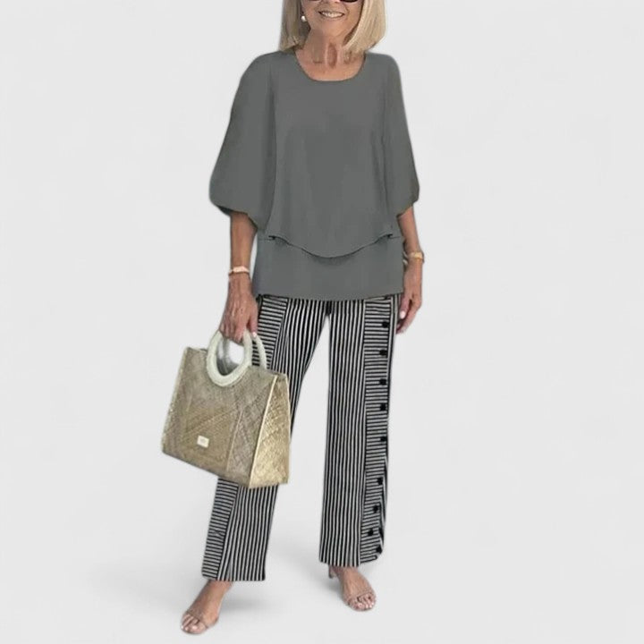 Image of Bella | Women's Relaxed Fit Two-Piece Pant Set