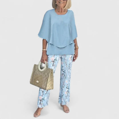 Image of Bella | Women's Relaxed Fit Two-Piece Pant Set