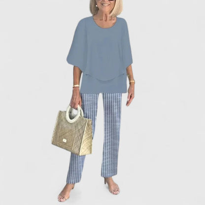 Image of Bella | Women's Relaxed Fit Two-Piece Pant Set