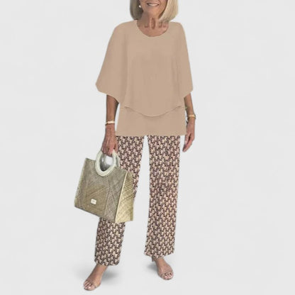 Image of Bella | Women's Relaxed Fit Two-Piece Pant Set