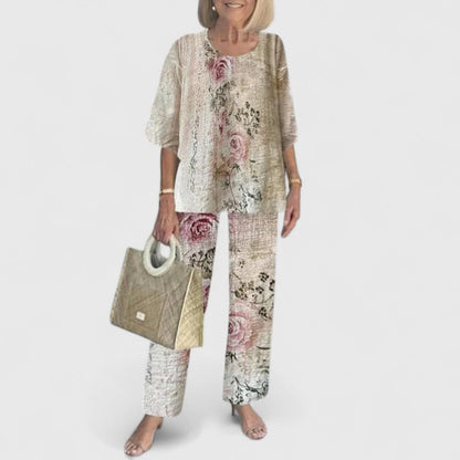 Image of Bella | Women's Relaxed Fit Two-Piece Pant Set