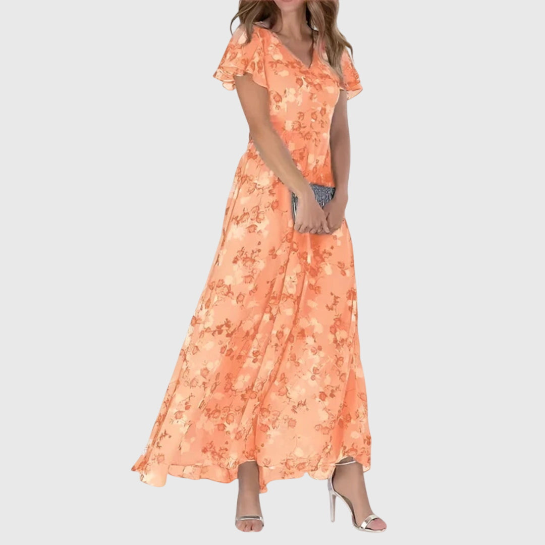 Image of Betty | Women's V-Neck Floral Maxi Dress