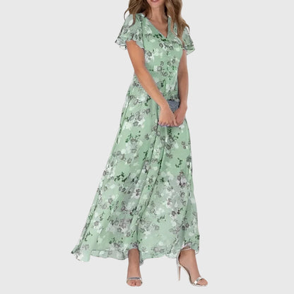 Image of Betty | Women's V-Neck Floral Maxi Dress