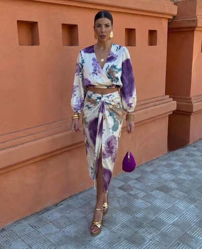 Beverly | Elegant Summer Blouse Skirt Set - Image 1