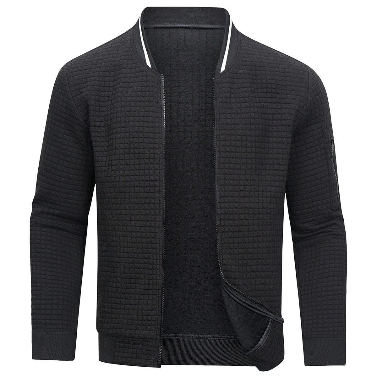 Darrell | Men's Quilted Zip-Up Bomber Jacket - Image 1