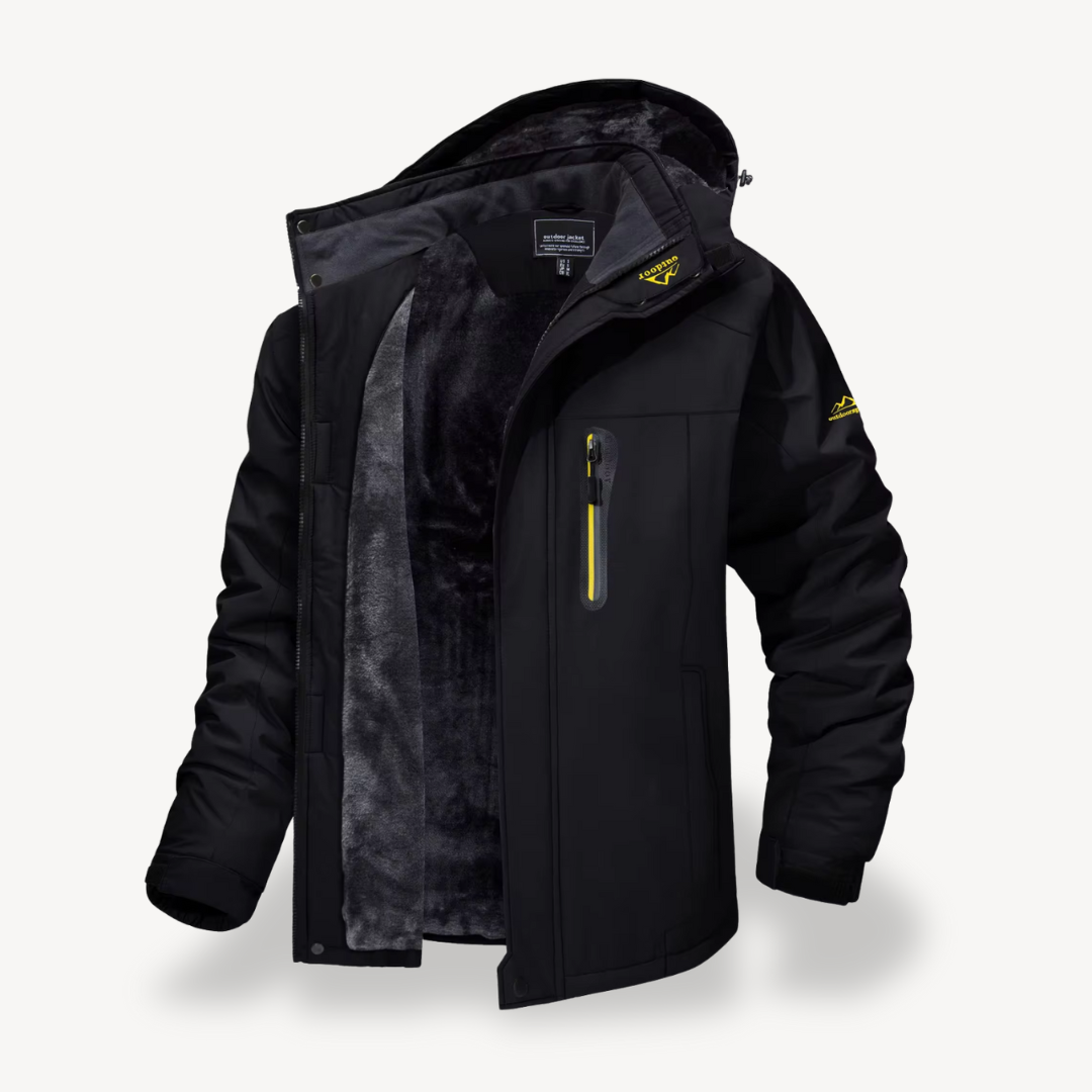 Todd | Men's Hooded Fleece Lined Winter Jacket - Image 1