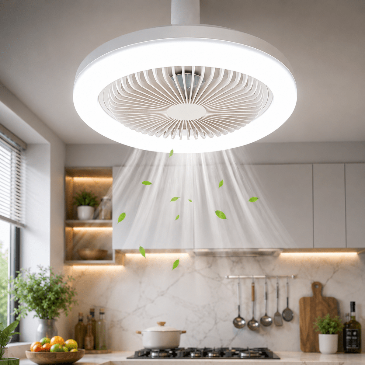 BREEZELIGHT – Ceiling Fan with Lamp Socket and Remote Control
