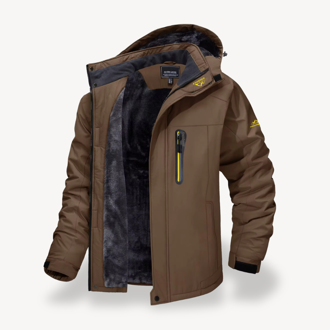 Todd | Men's Hooded Fleece Lined Winter Jacket - Image 5
