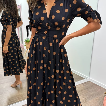 Jade | Chic Polka Dot Midi Dress for Every Occasion - Image 6