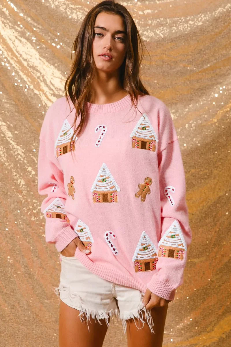 Jocelyn | Women's Novelty Christmas Crew Neck Sweater - Image 12