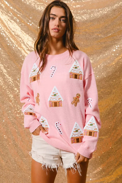 Jocelyn | Women's Novelty Christmas Crew Neck Sweater - Image 12