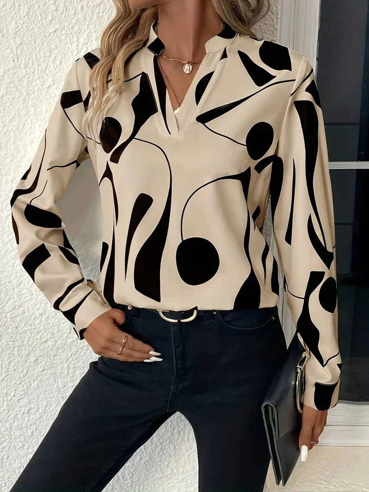 Stella | Women's Long Sleeve Printed Blouse - Image 1