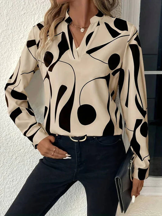 Stella | Women's Long Sleeve Printed Blouse - Image 1