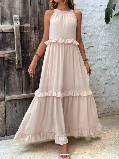 Molly | Elegant Sleeveless Ruffle Trim Dress for Women - Image 5