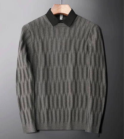 Lenny | Men's Ribbed Polo Collar Sweater - Image 2