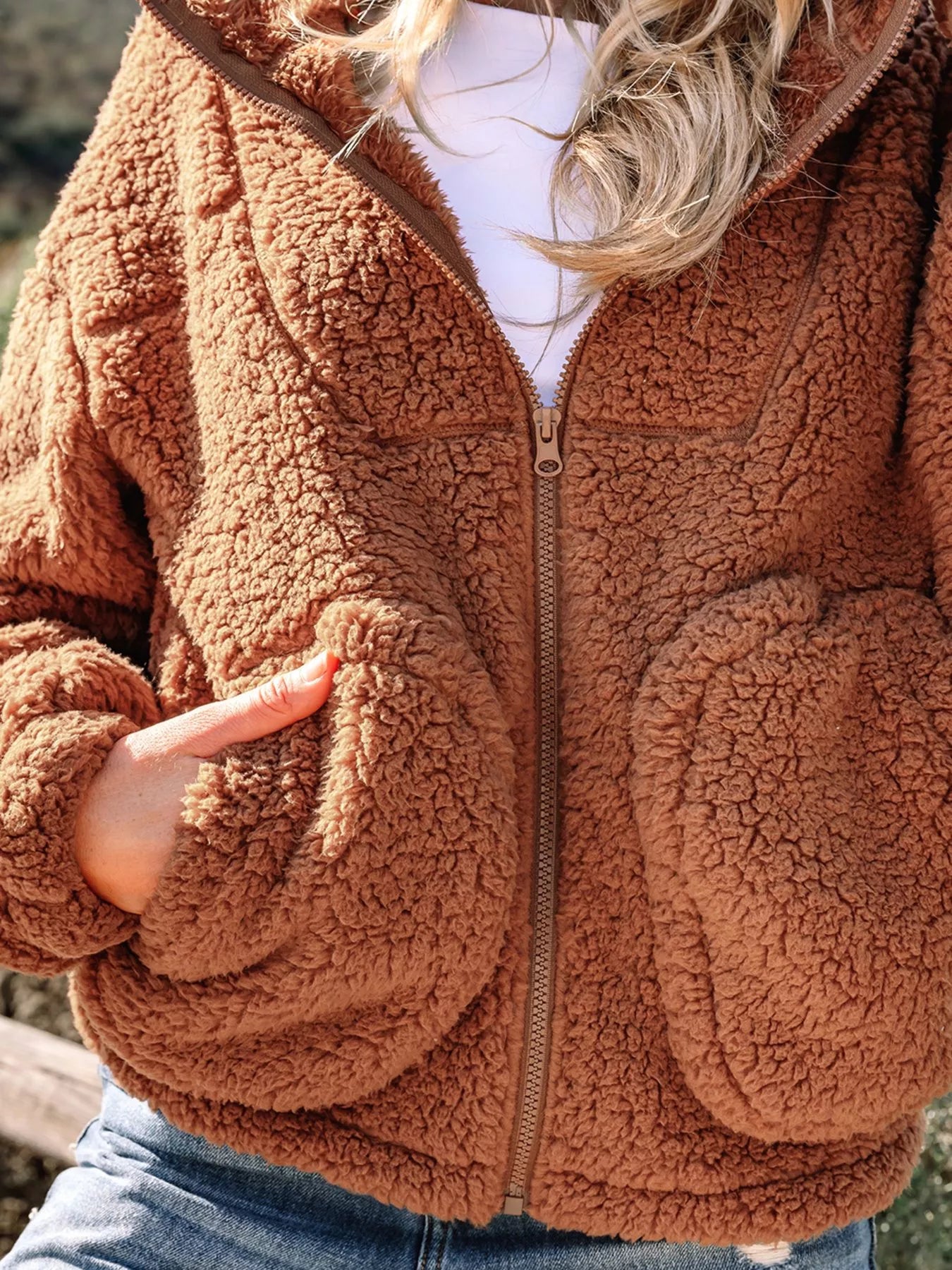 Marjorie | Women's Relaxed Fit Zip Up Jacket - Image 7